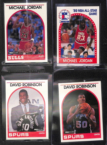 Lot of (3) Basketball Complete Sets - 1989/90 Hoops Basketball Set, & (2) 1990-91 Hoops Basketball Sets - All with Michael Jordan
