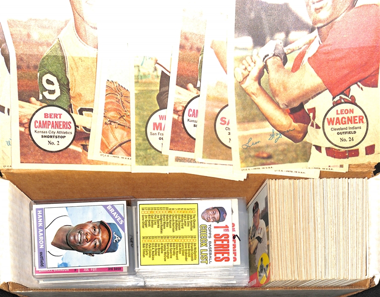  Lot of (200+) Assorted Topps Cards from 1963-1967 w. (18) 1967 Topps Posters