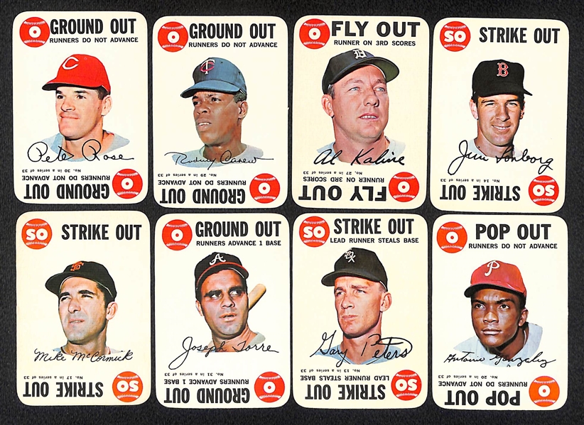  Lot of (150) Assorted 1968 Topps Baseball Cards w. Hank Aaron & (8) 1968 Topps Game Cards 