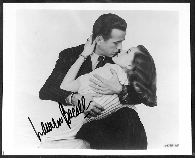 Star Actress Autograph Lot - (2) Marlene Dietrich, Lauren Bacall, Mae West (Creased) - JSA Auction Letter of Authenticity