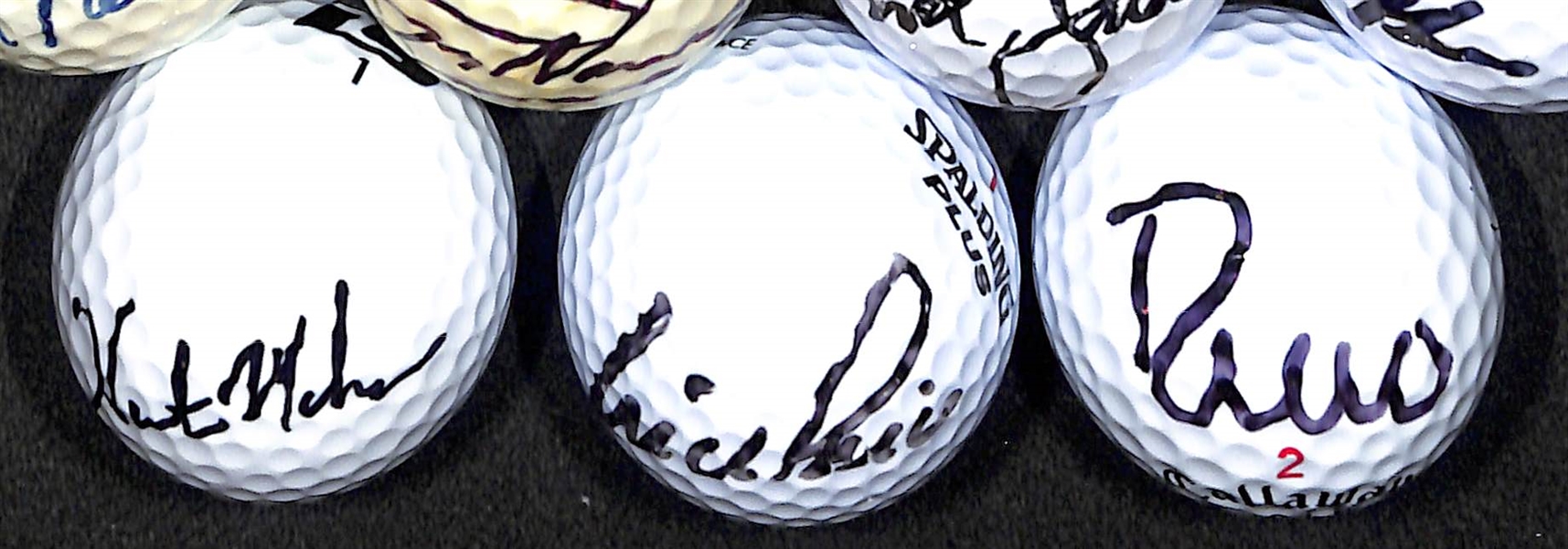  Lot of (11) Signed Golf Balls w. Arnold Palmer, G. Player, N. Faldo, J. Daly, G. Norman, ChiChi Rodriguez, F. Couples, + - JSA Auction Letter