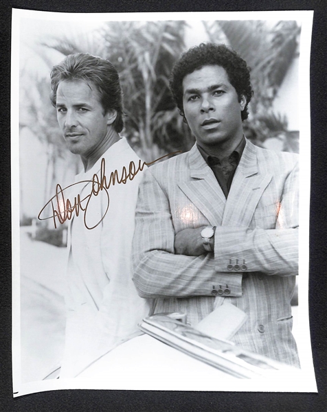 Lot of (4) Actor/Actress Autographs - Christopher Lee (Dracula), Buster Crabbe (Flash Gordon), Don Johnson, Blanche Sweet - JSA Auction Letter