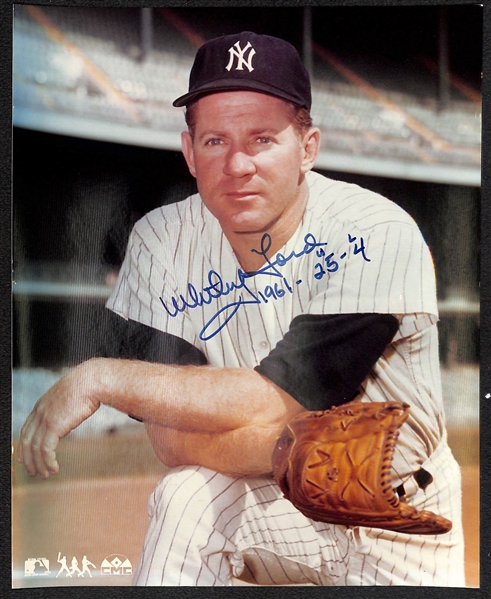 Lot of Signed Yankees 8x10 Photos - Whitey Ford, B. Dickey, P. Rizzuto, & Berra/Larsen - JSA Auction Letter