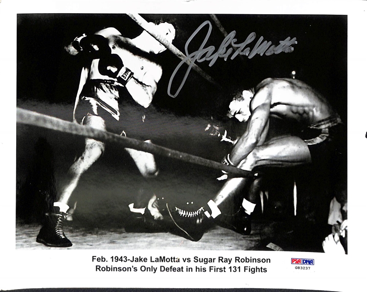 Lot of Signed Boxing 8x10 Photos - Mancini/Arguello, F. Patterson, R. Duran, (2) J. Lamotta, W. Pep, C. Basillio - JSA Auction Letter