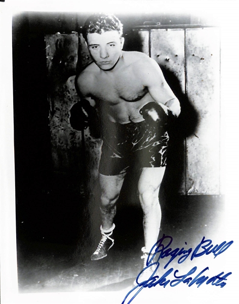 Lot of Signed Boxing 8x10 Photos - Mancini/Arguello, F. Patterson, R. Duran, (2) J. Lamotta, W. Pep, C. Basillio - JSA Auction Letter