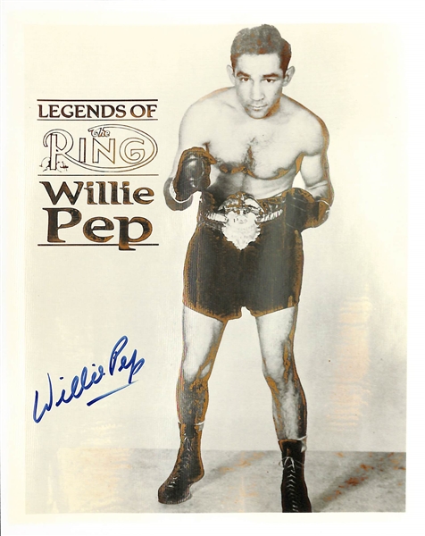 Lot of Signed Boxing 8x10 Photos - Mancini/Arguello, F. Patterson, R. Duran, (2) J. Lamotta, W. Pep, C. Basillio - JSA Auction Letter