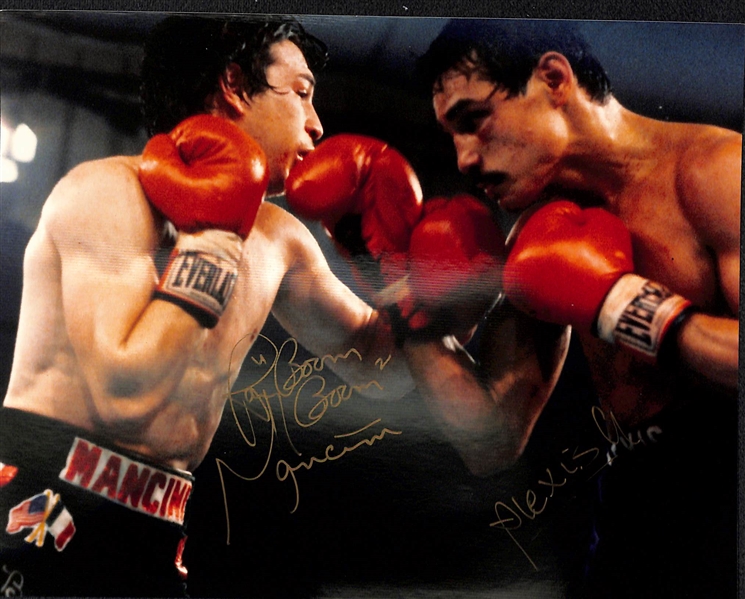Lot of Signed Boxing 8x10 Photos - Mancini/Arguello, F. Patterson, R. Duran, (2) J. Lamotta, W. Pep, C. Basillio - JSA Auction Letter
