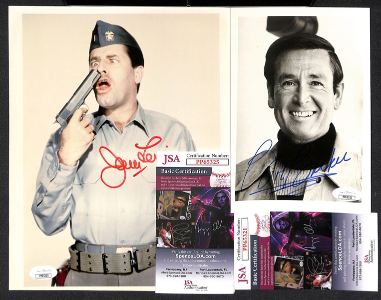 Lot of (2) Signed Photos - Jerry Lewis & Bob Barker - JSA COA