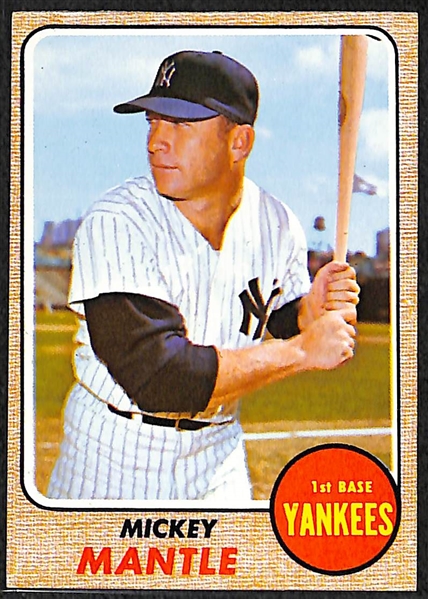 1968 Topps Lot - Willie Mays PSA 7, Tom Seaver PSA 6.5, Mickey Mantle (Undersized)