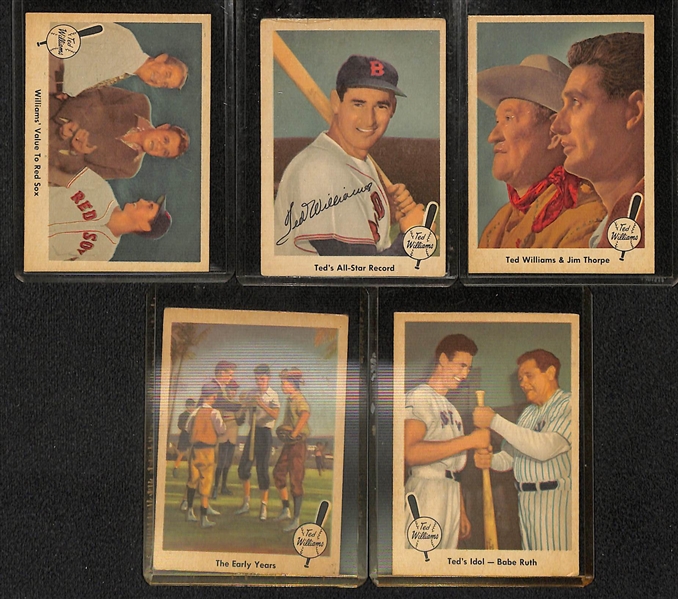 Lot of Assorted (55) 1959 Fleer Ted Williams Cards