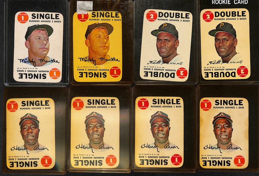 Lot of (150+) Assorted 1968 Topps Game Cards w. (2) Mickey Mantle & (2) Roberto Clemente