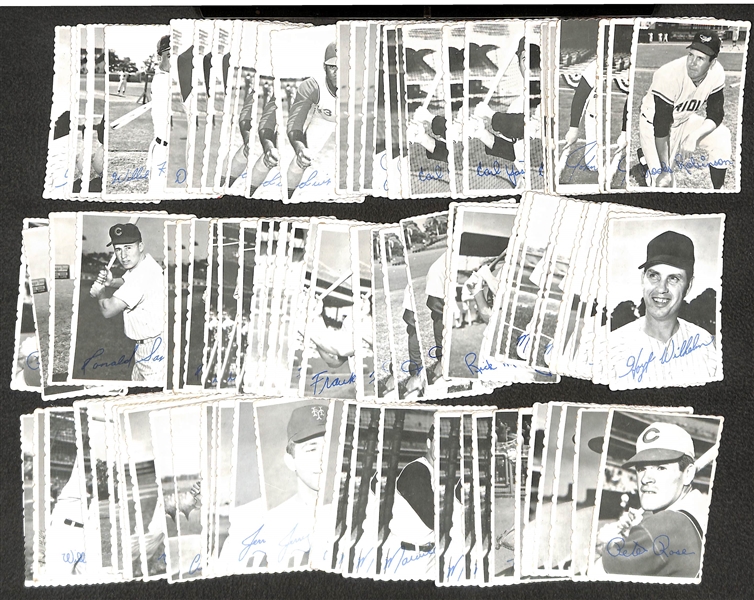 Lot of (160) Topps 1969 Deckle Edge & (43) 1979 Topps Super Baseball Cards w. Willie Mays