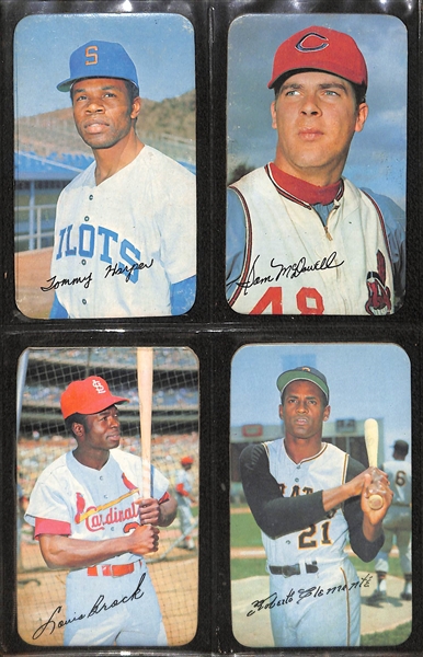 Lot of (160) Topps 1969 Deckle Edge & (43) 1979 Topps Super Baseball Cards w. Willie Mays