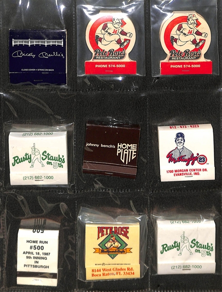 (2) Albums of Assorted 1950s-1980s Cards, Stamps, Discs, and Match Books, Ect