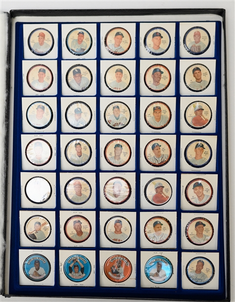 1960s Baseball Lot of Salada Coins, Topps Coins, Coke Caps, Brass Coins, and More