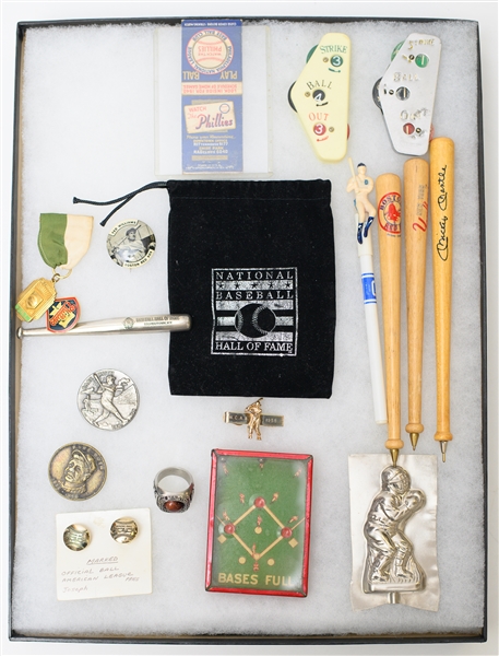Assorted Baseball Pins from the 1950s-90s w. (2) Ted Williams Pins