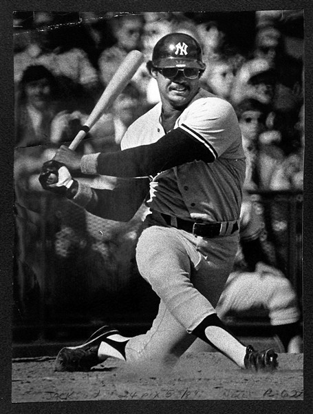 Original 1978 Reggie Jackson Type I Photograph By Photographer William Meyer (Some Creasing)