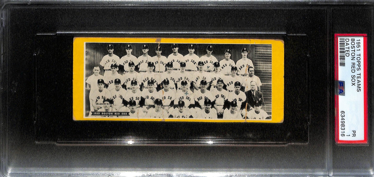 1951 Bowman Ted Williams #165 (PSA 3) & 1951 Topps Teams Red Sox w. Ted Williams - Dated (PSA 1) 