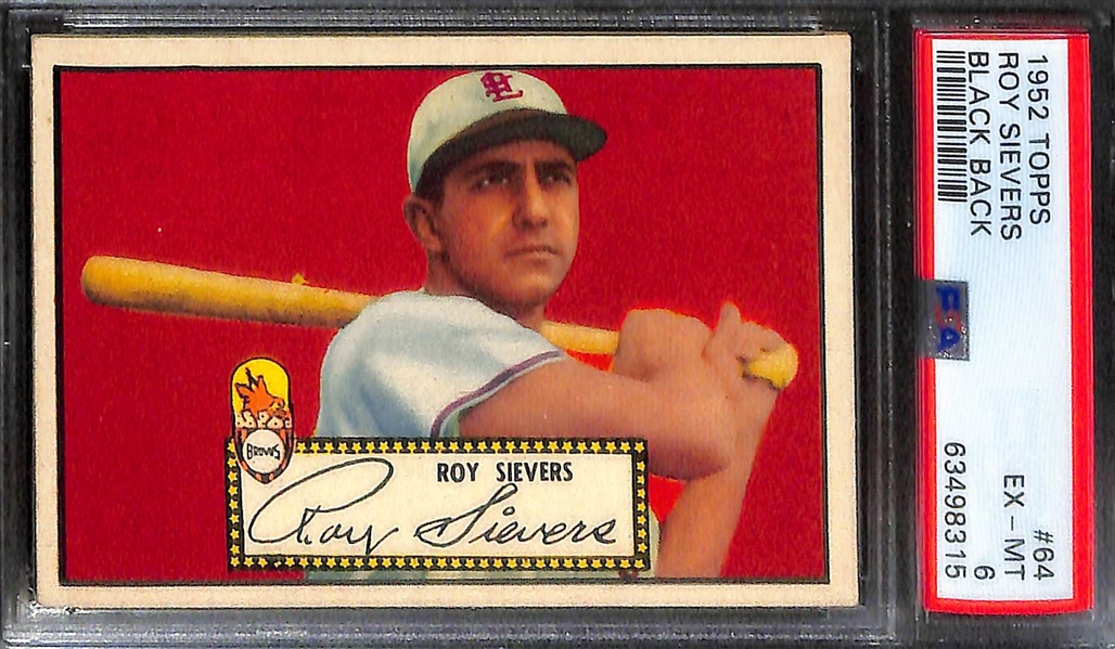 (4) 1952 Topps Graded Cards - Pafko #1 (PSA 3.5), Spahn (PSA 5), Schoendienst (PSA 6), Sievers (PSA 6)