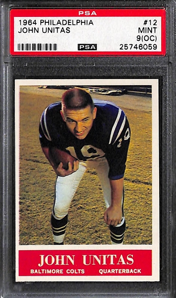 Lot of (3) PSA High Grade 1950s & 60s Football Cards w/ Unitas, Gifford and Blanda