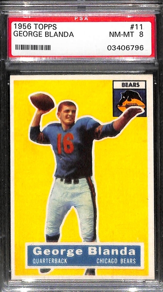 Lot of (3) PSA High Grade 1950s & 60s Football Cards w/ Unitas, Gifford and Blanda