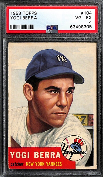 Graded Card Lot (3) - 1953 Topps Berra (PSA 4), 1953 Bowman Berra (PSA 4), 1954 Bowman Mays (PSA 2)