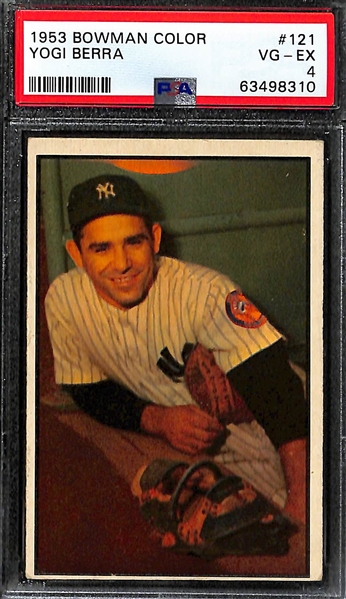 Graded Card Lot (3) - 1953 Topps Berra (PSA 4), 1953 Bowman Berra (PSA 4), 1954 Bowman Mays (PSA 2)