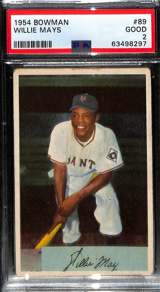 Graded Card Lot (3) - 1953 Topps Berra (PSA 4), 1953 Bowman Berra (PSA 4), 1954 Bowman Mays (PSA 2)