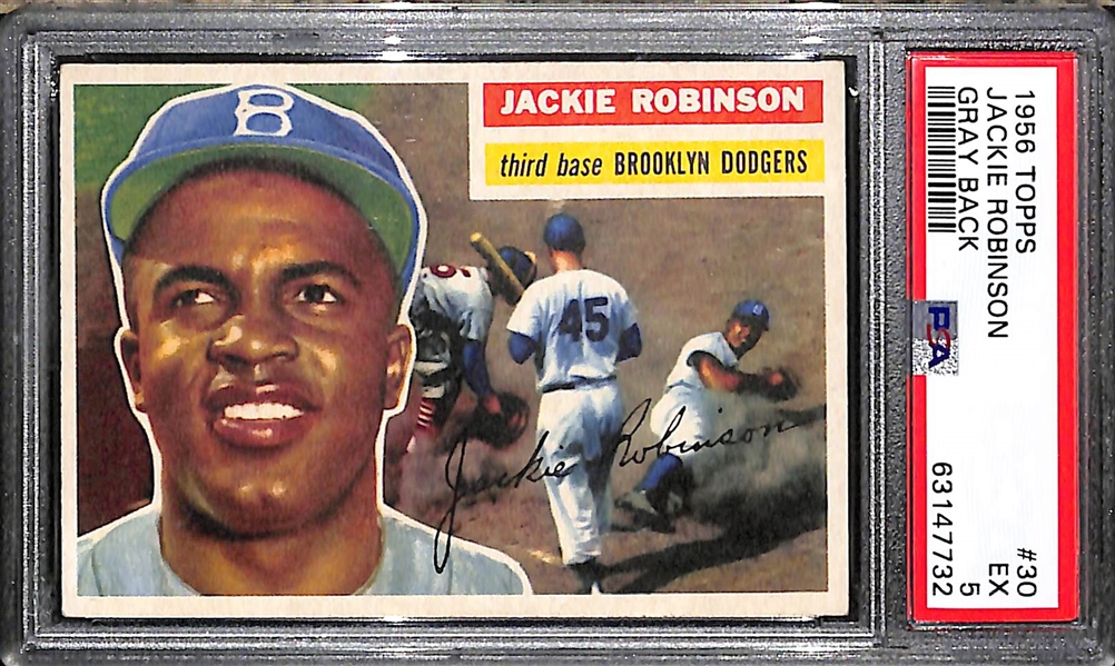 1956 Topps Jackie Robinson #30 Graded PSA 5