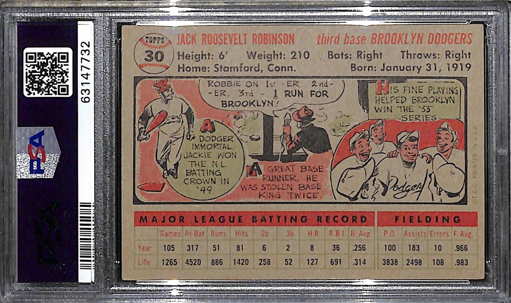 1956 Topps Jackie Robinson #30 Graded PSA 5