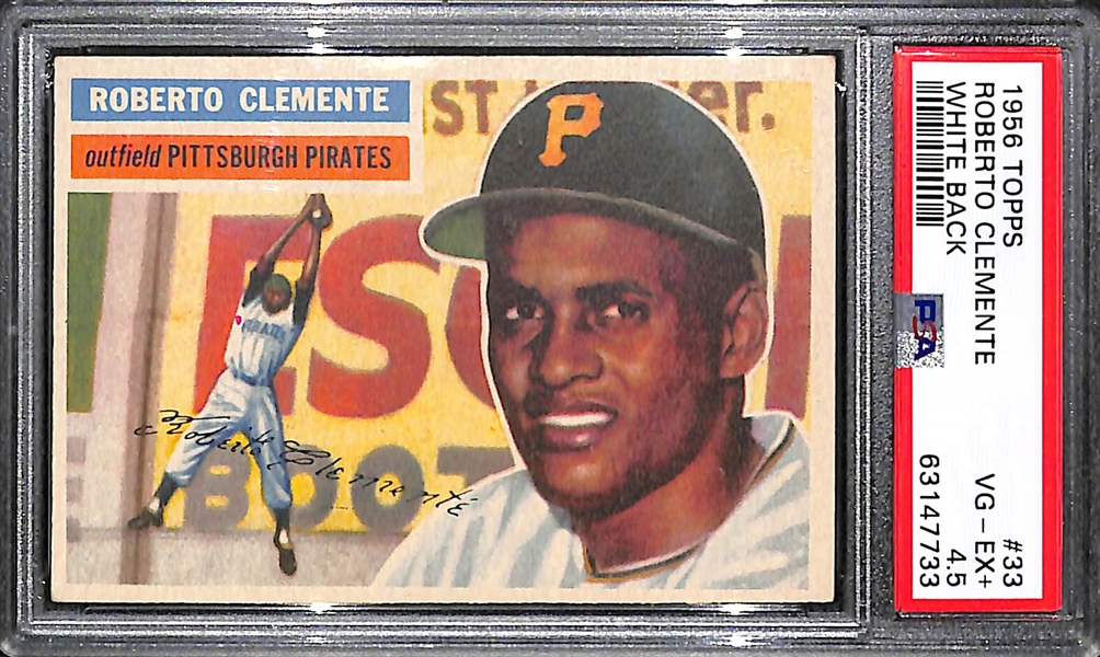 1956 Topps Roberto Clemente #33 Graded PSA 4.5