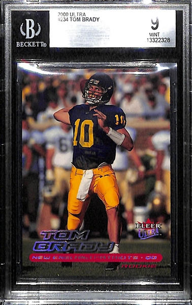 2000 Fleer Ultra Tom Brady #234 Rookie Card Graded BGS 9 Mint!