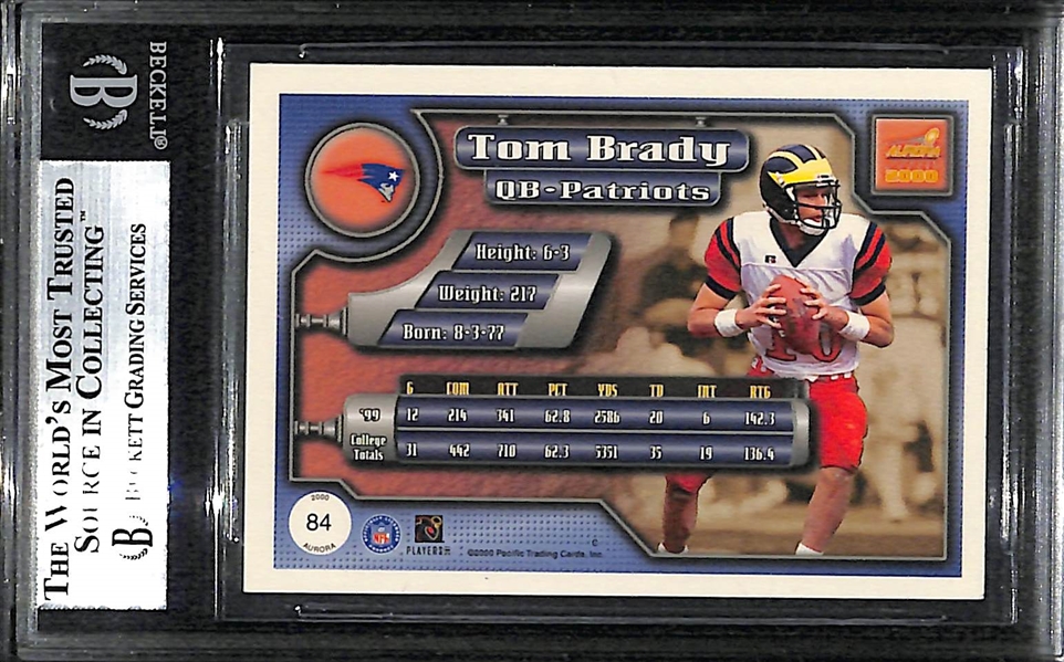 2000 Aurora Tom Brady #84 Rookie Card Graded BGS 9 Mint!
