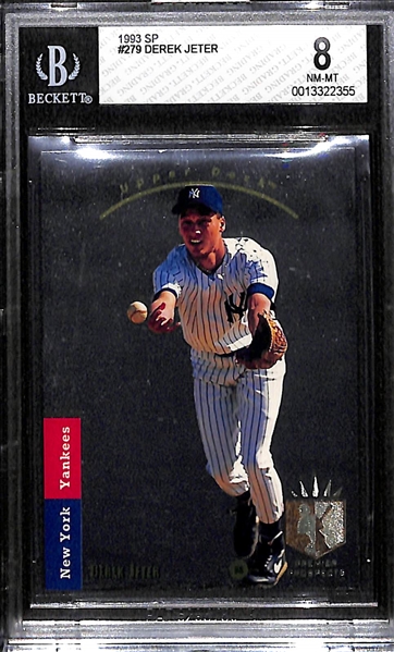 1993 Upper Deck SP Derek Jeter #279 Graded BGS 8 NM-MT