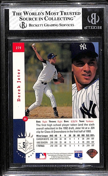 1993 Upper Deck SP Derek Jeter #279 Graded BGS 8 NM-MT