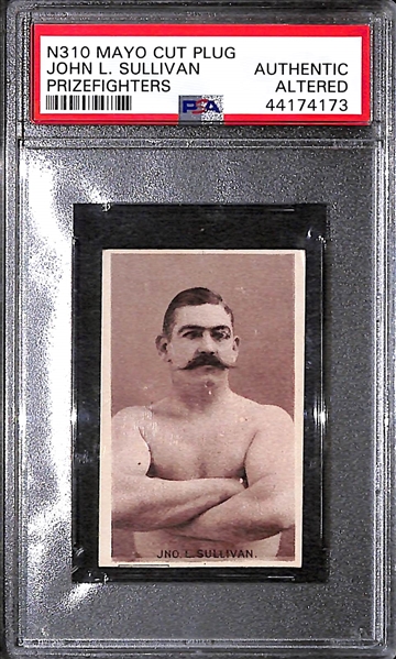1890 N310 Mayo Cut Plug Tobacco John L. Sullivan Prizefighters Graded PSA Authentic (Trimmed)