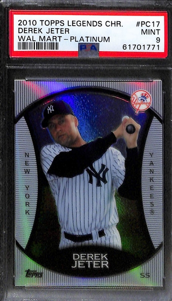 Lot of (4) PSA Graded Derek Jeter Refractor Cards w. 1997 Bowman's Best Preview Refractor PSA 9  