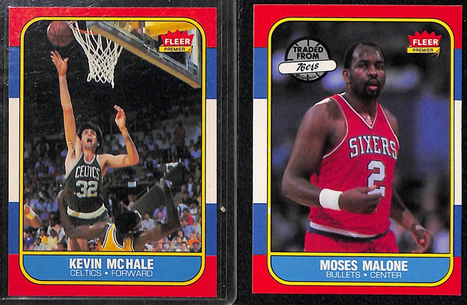 Lot of (33) 1986-87 Fleer Basketball Cards w. Kareem Abdul-Jabbar
