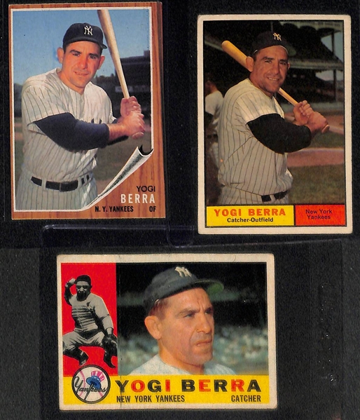 Lot of (12) 1953-1962 Topps & Bowman Yogi Berra Cards