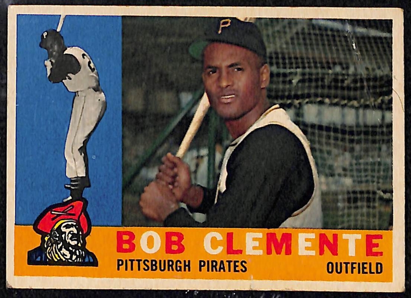 Lot of (7) 1959-1971 Topps Roberto Clemente Cards