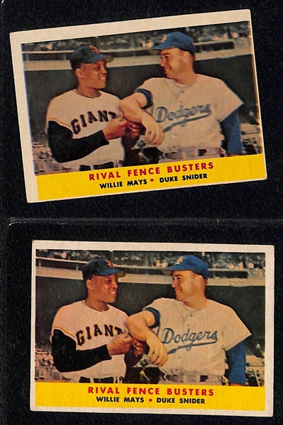 Lot of (15) Willie Mays Baseball Cards from 1958-1964