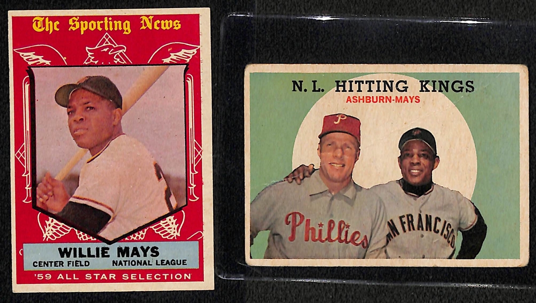 Lot of (15) Willie Mays Baseball Cards from 1958-1964