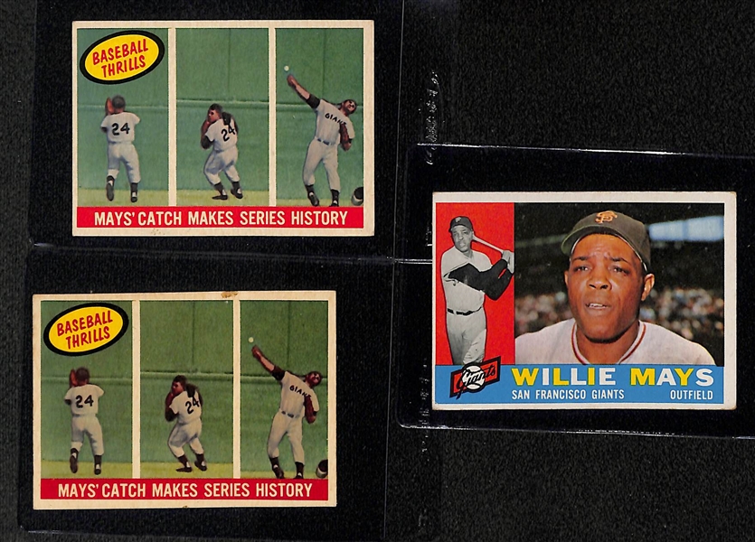 Lot of (15) Willie Mays Baseball Cards from 1958-1964