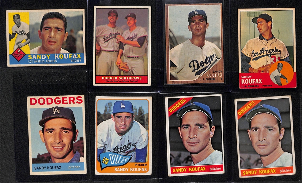  Lot of (18) 1957-1967 Topps Cards of Koufax/Gibson/Ford