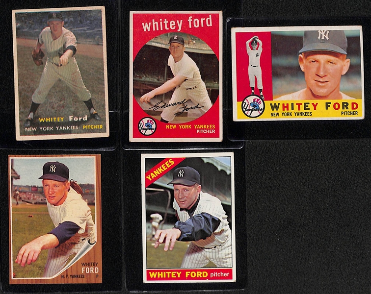  Lot of (18) 1957-1967 Topps Cards of Koufax/Gibson/Ford