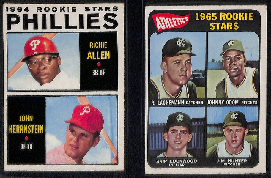Lot of (19) 1957-1966 Topps Star & HOFer Rookie Cards w. 1962 Lou Brock