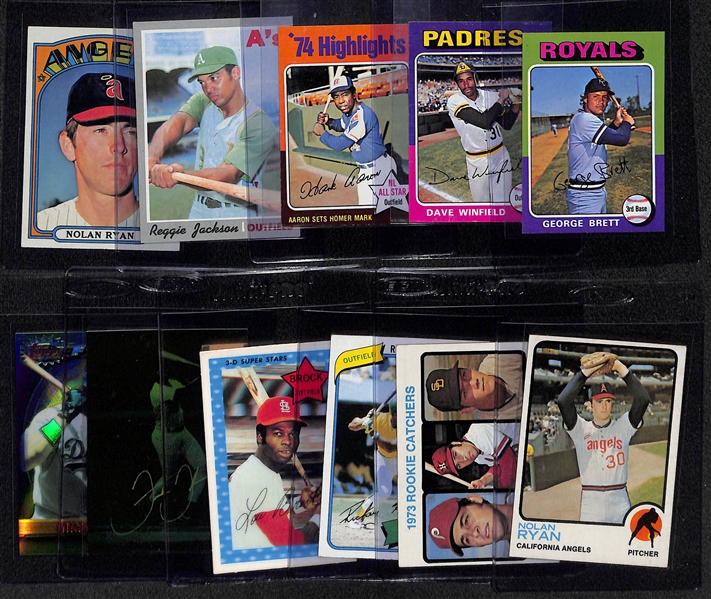 Lot of (11) 1970-1994 Star & Rookie Cards w. 1975 Topps Mini George Brett