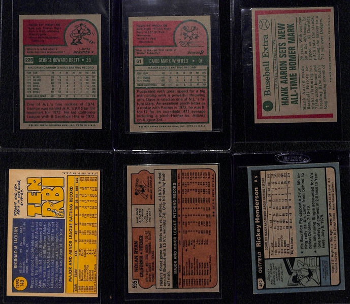 Lot of (11) 1970-1994 Star & Rookie Cards w. 1975 Topps Mini George Brett