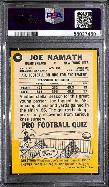 1967 Topps Joe Namath #98 PSA 8