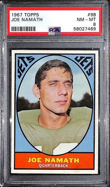 1967 Topps Joe Namath #98 PSA 8